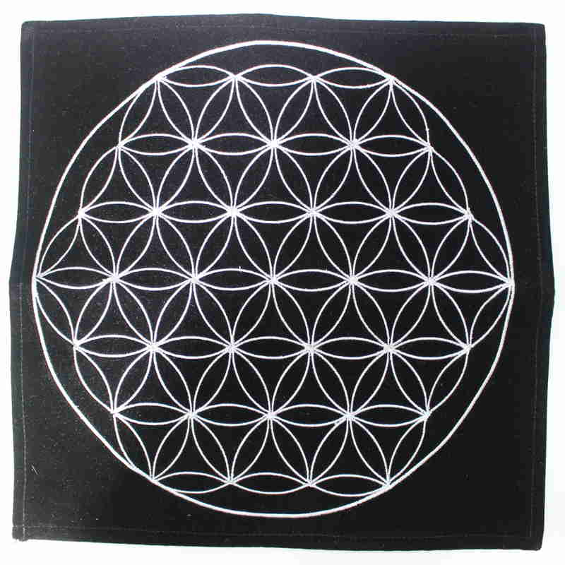 Brushed Velvet Pendulum Mat - Flower of Life