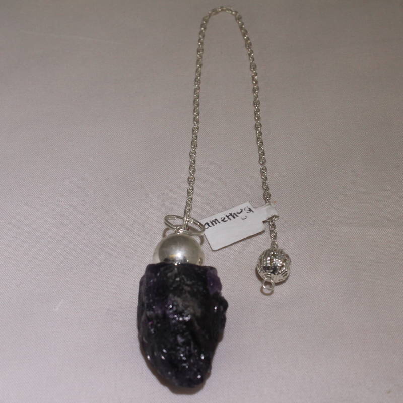 Amethyst (natural) Pendulum with Charm