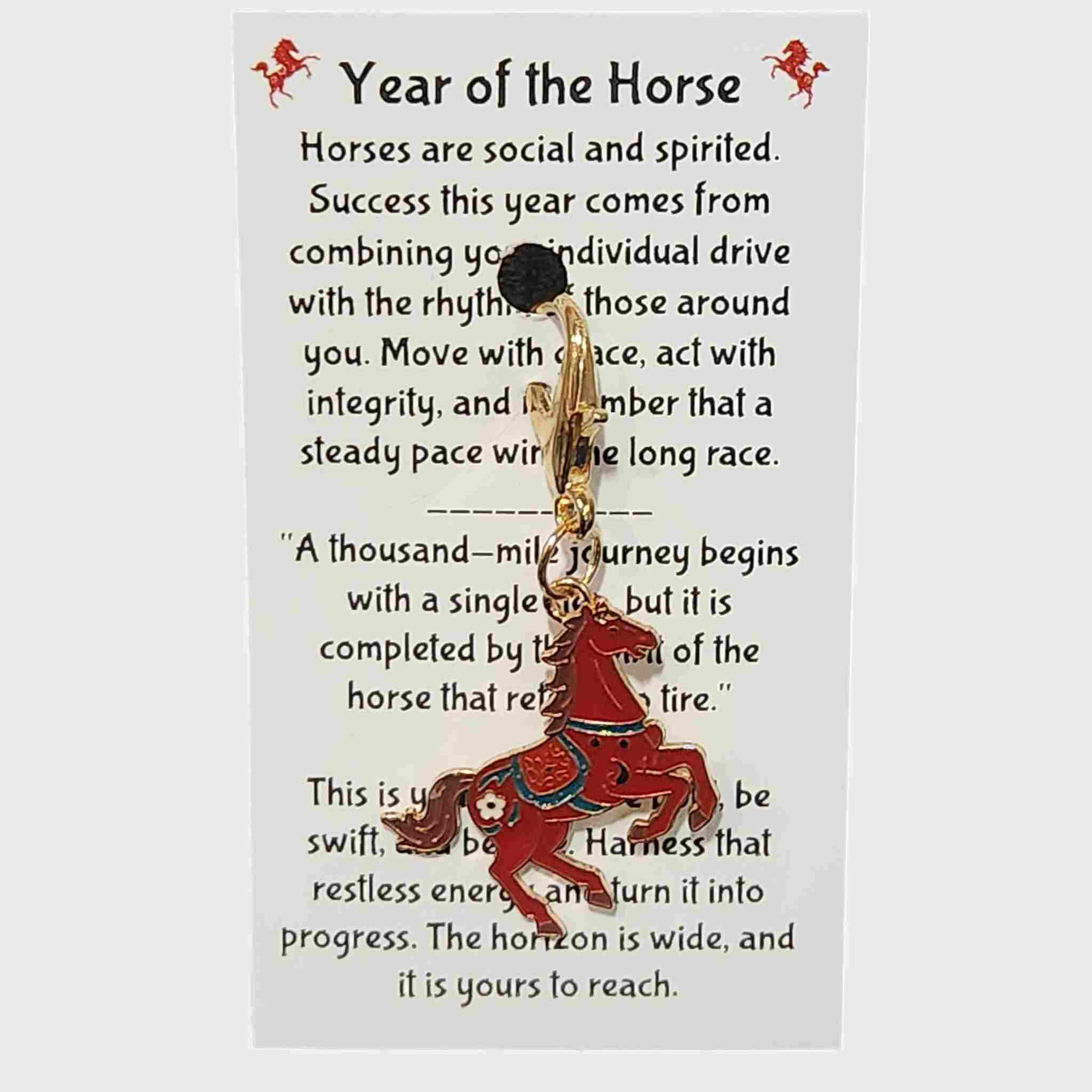 Year of the Horse Charm Clasp
